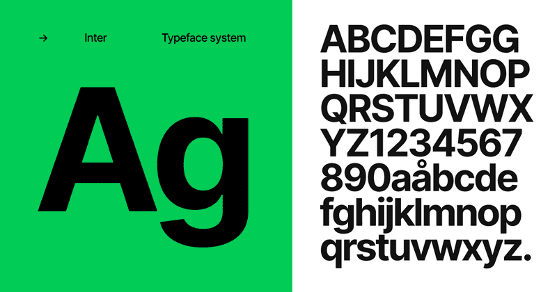 Typographie Inter - Rasmus Andersson
